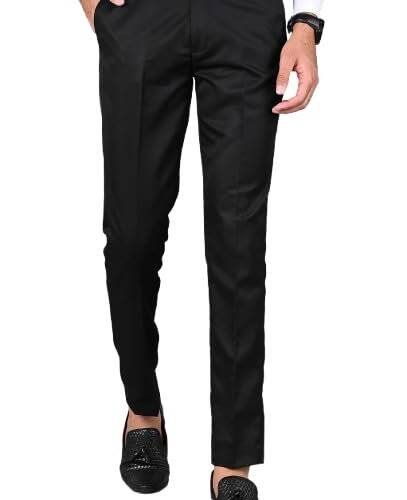 Men's Reguler Fit Polycotton Trouser Pant's Formal Trouser Casual Trouser Pant (Z-Black,34)
