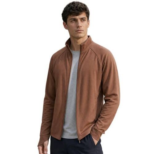 Men UPF 50 Regular Fit Zipper Jacket(1M-TWJK-R0017-ITZ2_Imperial Topaz)