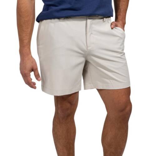 Everywear Men’s Shorts – Mens Shorts Casual 6in Inseam, Elastic Waist, Water-Resistant, Zipper Pocket, Khakinators, XX-Large