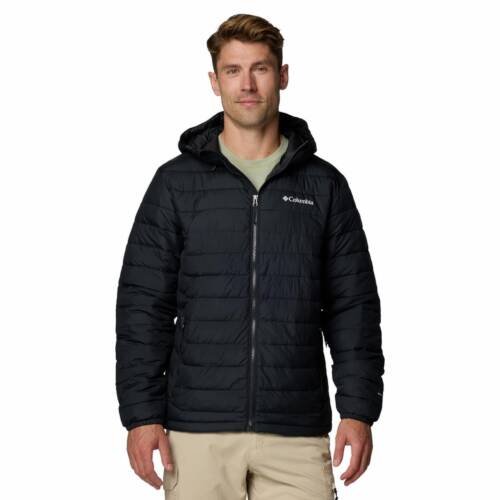 Men Black Omni Heat Reflective Powder Lite II Hooded Jacket