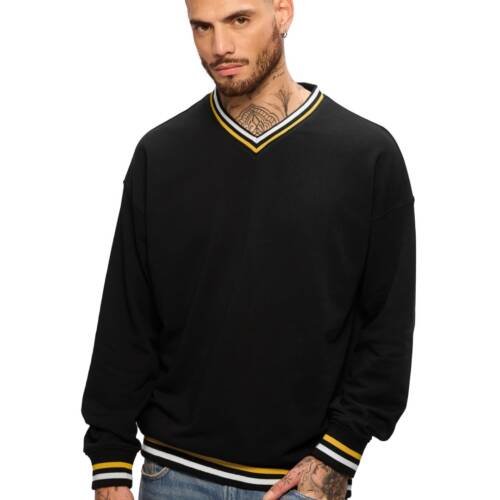 Originals : Tawny Men and Boys Long Sleeves V Neck Cotton Blend Oversized Sweatshirts