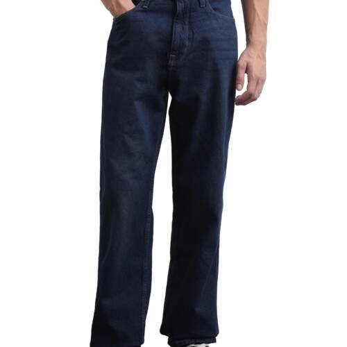 Men's Cobain Loose Fit Whiskered Jeans (FMJEN9815_Dark Blue)