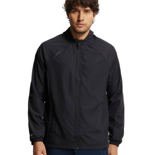 MV40 Men's Microfiber Fabric Water Resistant Convertible Hoodie Jacket_Black