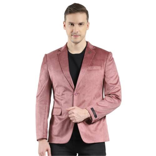 Men's Regular Fit Formal Blazer | Solid Pattern | Notch Lapel Classic Office Blazer's for Men Red L (Pack of 1)
