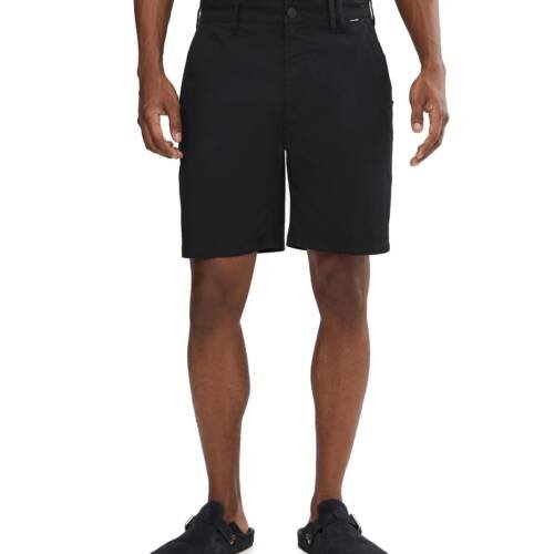 Men's Icon Cotton Walk Short, 8" Inseam 19" Outseam, Button Closure, Black
