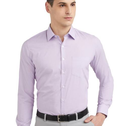 Men's Cotton Slim Fit Formal Shirt (Vhsfrslb145826_Pale Purple 42)