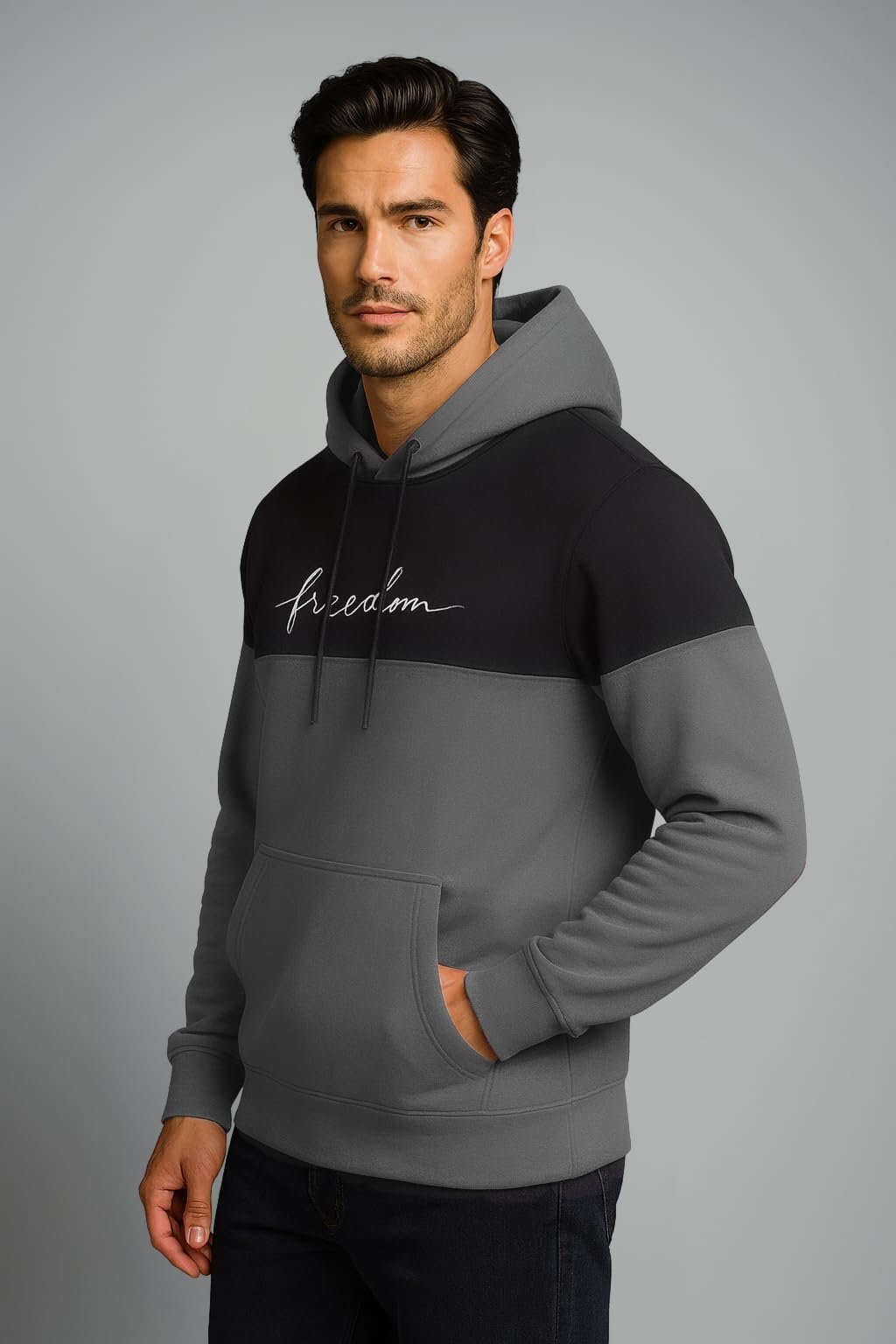 Color Block Printed Hoodie for Men|| Sweatshirt Regular Fit - Image 5