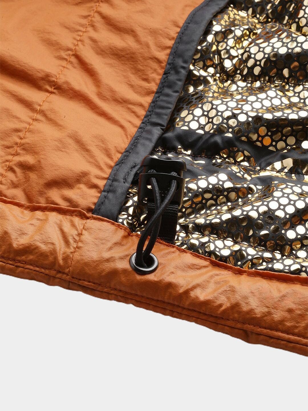 Men Platinum Peak Hooded Nylon Polyester Jacket (WO2808-858-Large_Warm Copper, Black) - Image 2