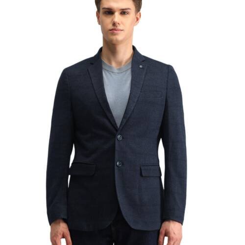 Men's Zero Calorie Slim Fit Herringbone Blazer Navy
