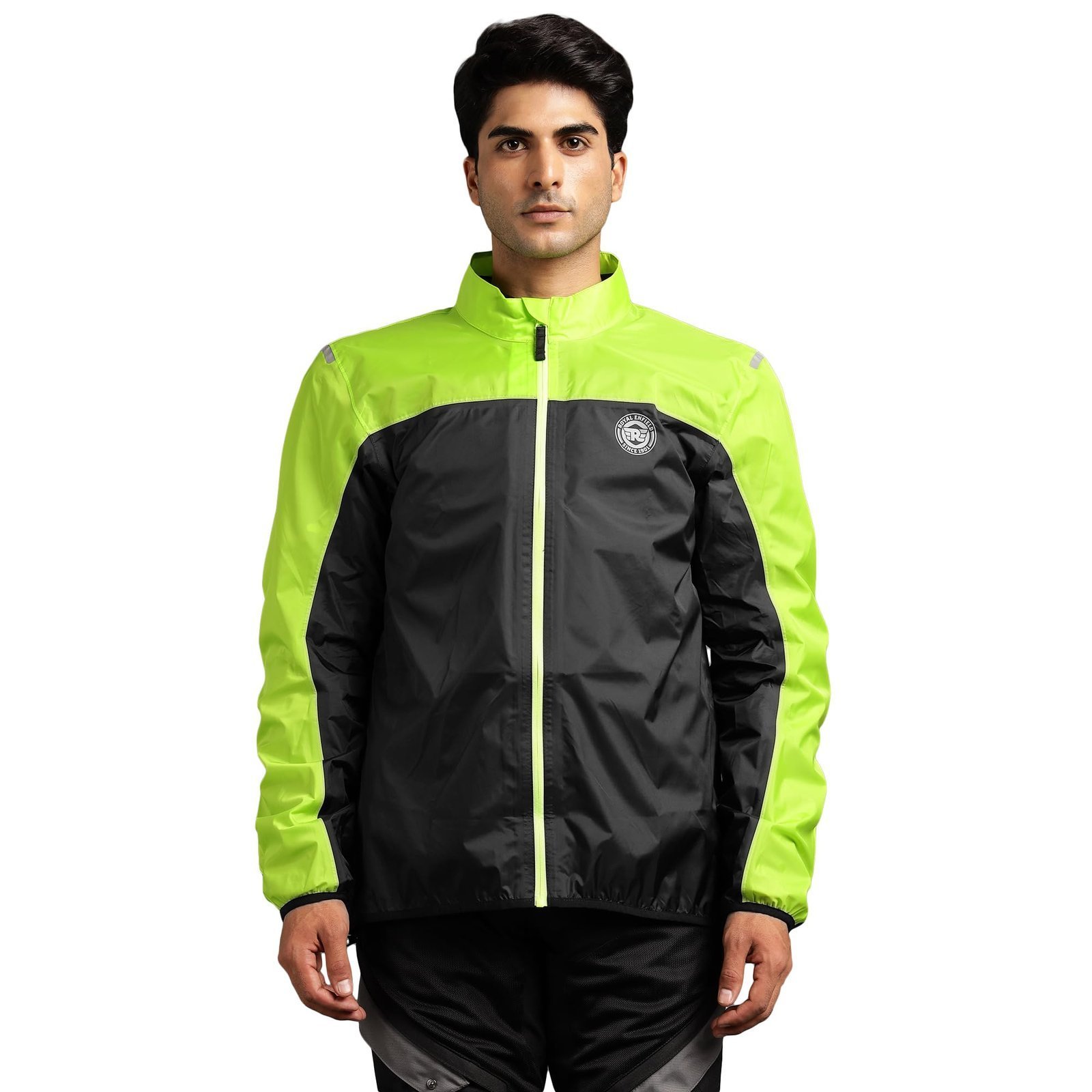 Mens Polyester Crossroader Jkt Light Grey Biker Jacket 38 Cm Standard Length - Image 5