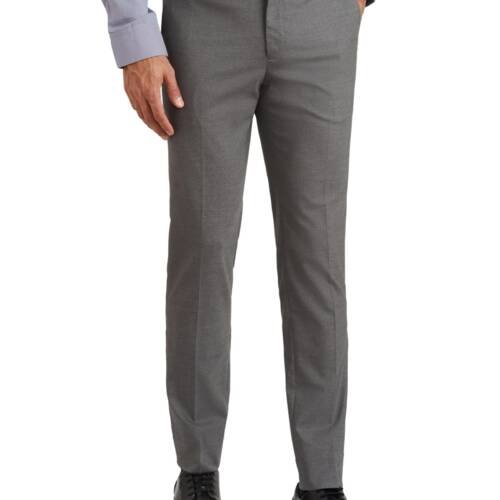 Symbol Men's Stretchable Formal Pants | Trousers (Slim Fit) (Grey 2_38) | Rise Style: Low Rise